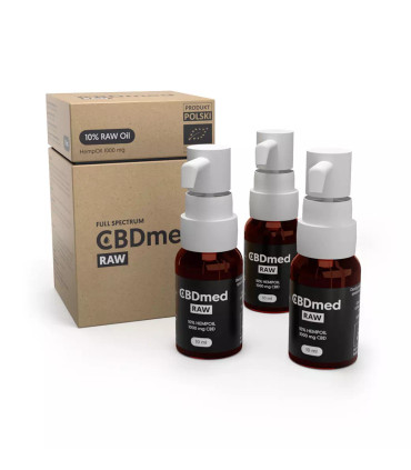 Olej konopny RAW 10% CBDmed (1000 mg), 10 ml