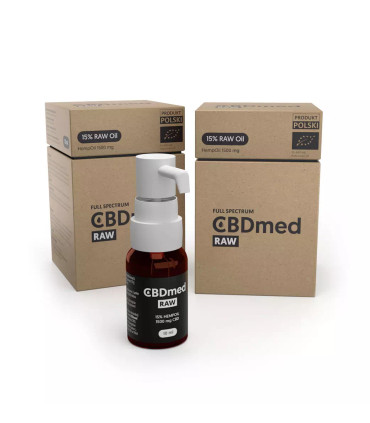 Olej konopny RAW 15% CBDmed (1500 mg), 10 ml