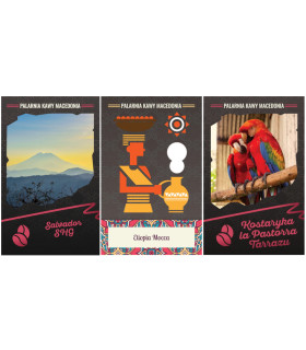 Zestaw 3 kaw naturalnych po 1 kg